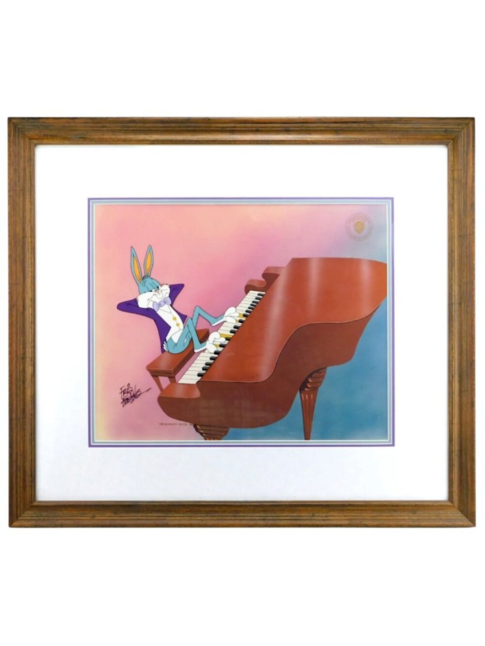 Bugs Bunny Cel Rhapsody Rabbit Friz Freleng Signed Limited Piano Pianist Art
